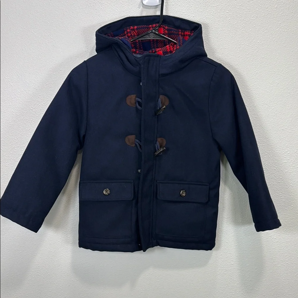 Carter's Blue Pea Coat with Hood and Toggle Closures‎